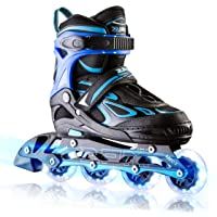 Los mejores  - 2PM SPORTS Vinal Ajustable Iluminación Patines en línea para Hijo y Adolescentes con luz Completa hasta LED Ruedas…
